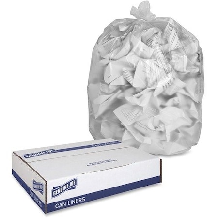 Genuine Joe Genuine Joe High Density Can Liners, 56 Gal, 43inx48, CL, 10PK GJO01760